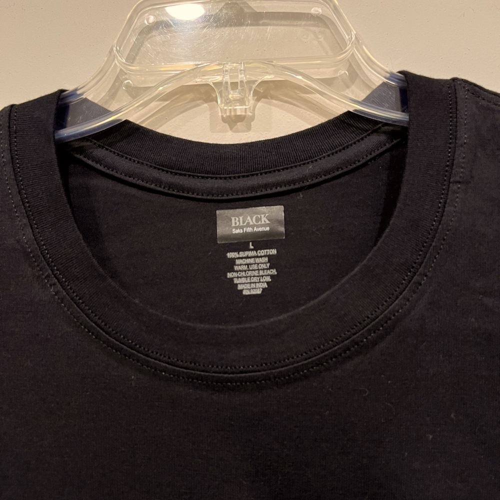 Saks Fifth Avenue Black Label tagless supima cotton tee shirt size L